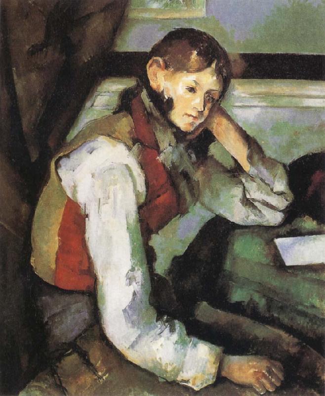 Paul Cezanne Boy with a Red Waistcoat Sweden oil painting art
